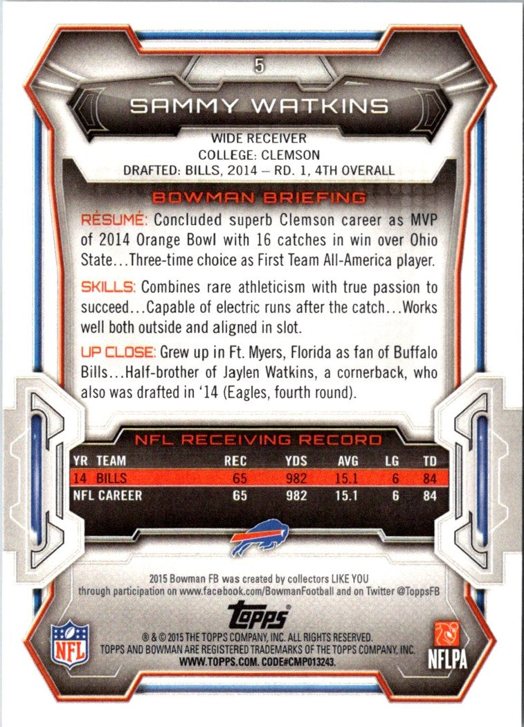 2015 Bowman Sammy Watkins