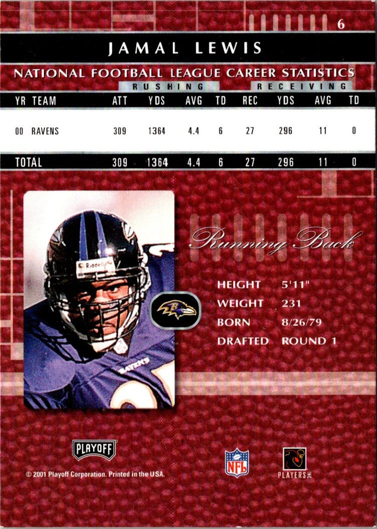 2001 Playoff Absolute Memorabilia Jamal Lewis