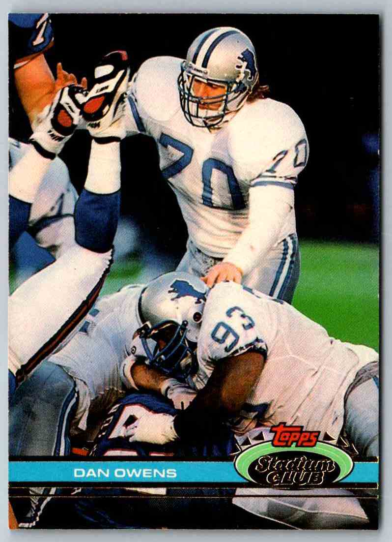 1991 Topps Stadium Club Football Dan Owens