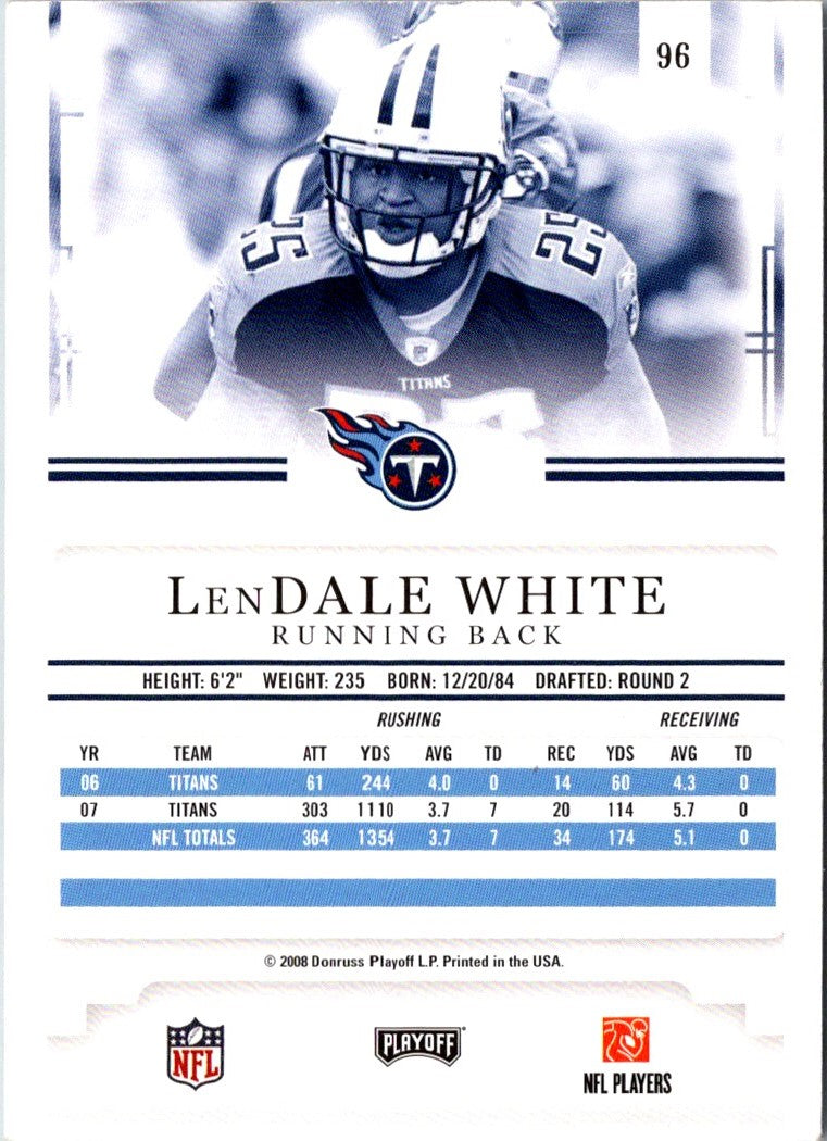 2008 Playoff Prestige LenDale White