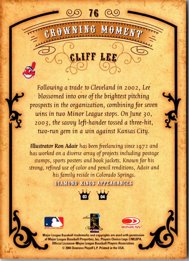 2004 Donruss Diamond Kings Cliff Lee