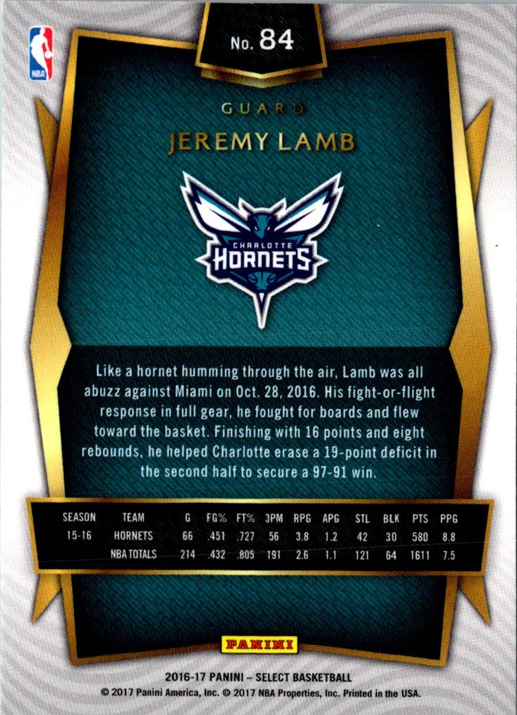 2016 Panini Select Jeremy Lamb