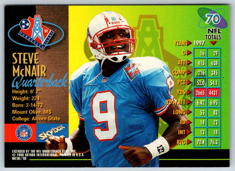 1998 Metal Universe Steve McNair