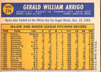 1970 Topps Gerry Arrigo #274 EX-MT+