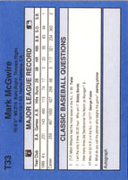 1990 Classic Update Mark McGwire #T33