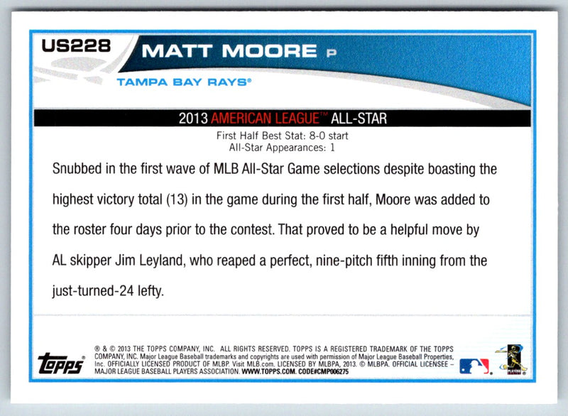 2013 Topps Update Matt Moore