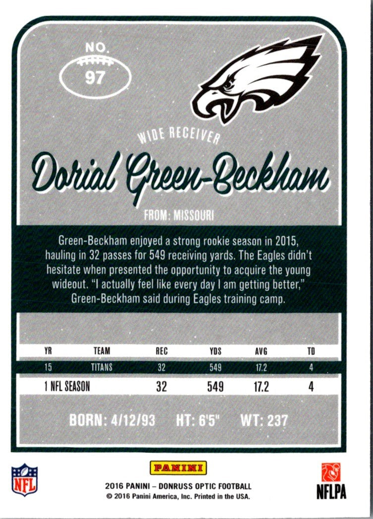 2016 Donruss Optic Dorial Green-Beckham