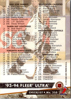 1993 Ultra Checklist 2/5 #250