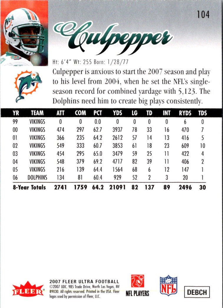 2007 Ultra Daunte Culpepper