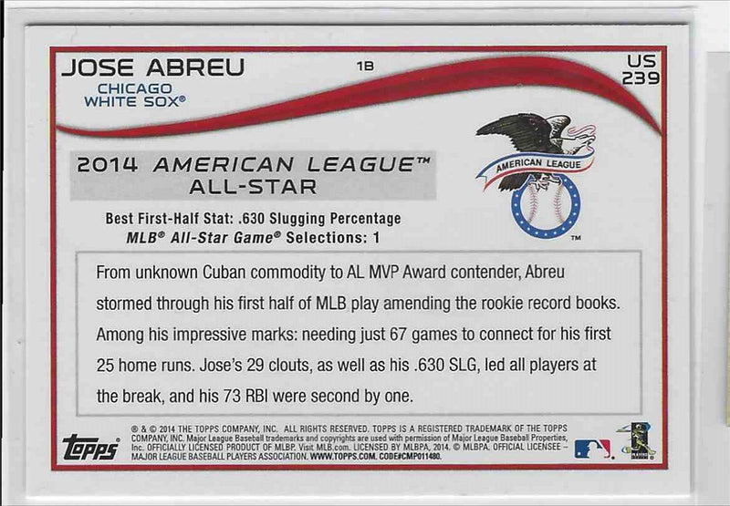 2014 Topps Update Jose Abreu