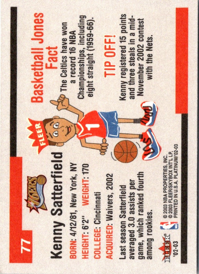2002 Fleer Platinum Kenny Satterfield