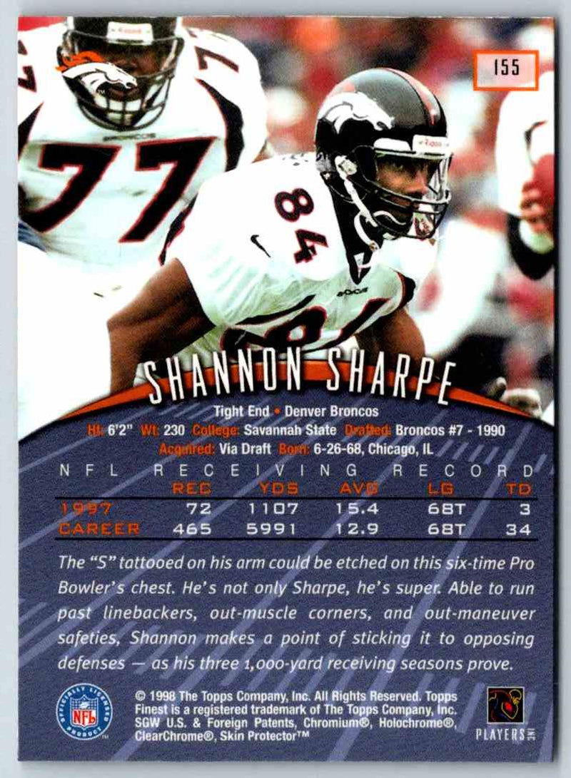 1998 Topps Finest Football Shannon Sharpe