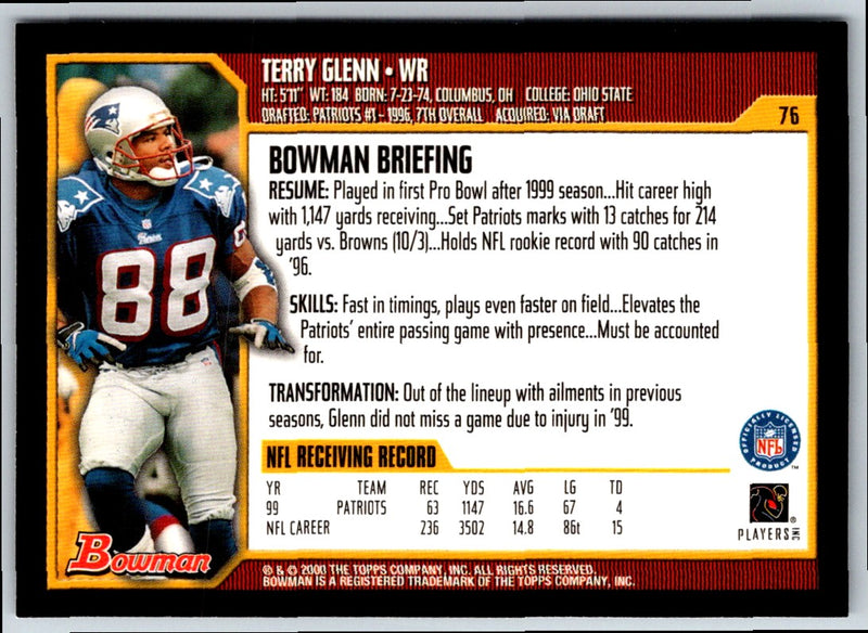 2000 Bowman Terry Glenn