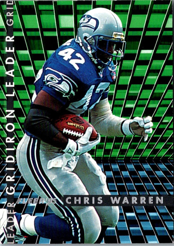 1995 Fleer Gridiron Leaders Chris Warren #9