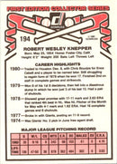 1981 Donruss Bob Knepper