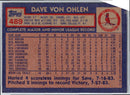 1984 Topps Dave Von Ohlen