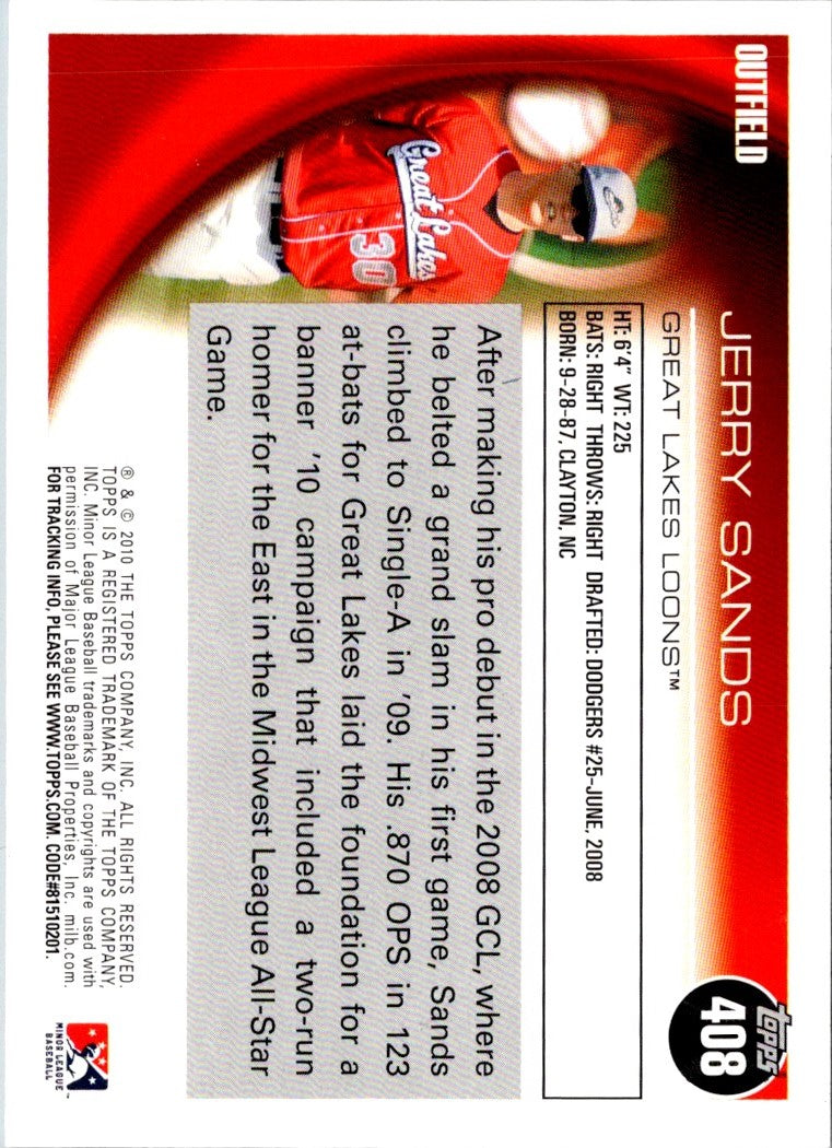 2010 Topps Pro Debut Jerry Sands