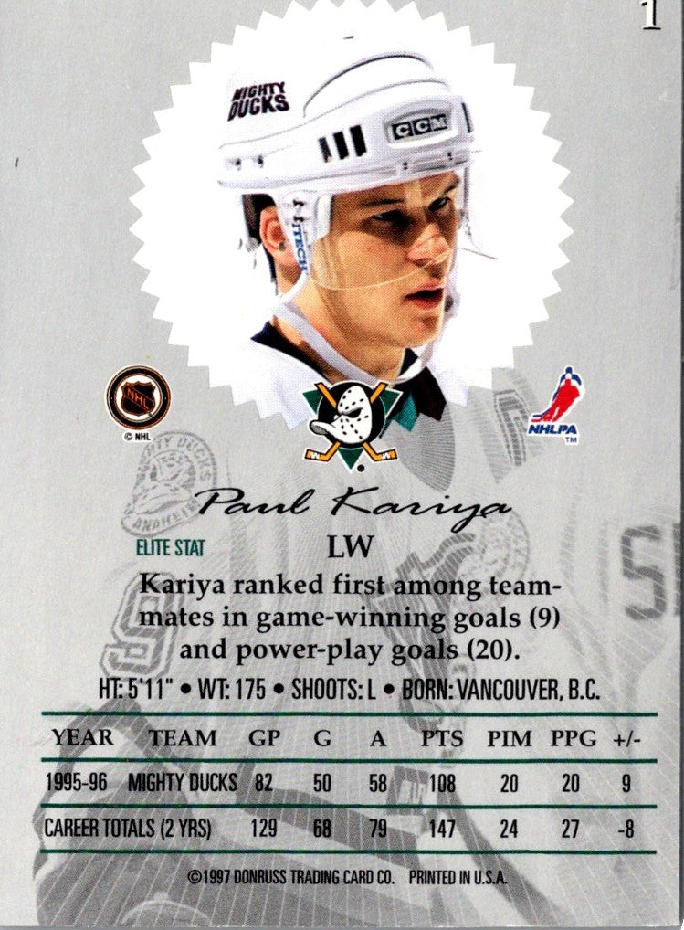 1996 Donruss Paul Kariya