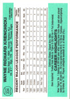 1984 Donruss Wayne Krenchicki #334