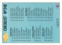1992 Fleer Excel Checklist (83-164) #249