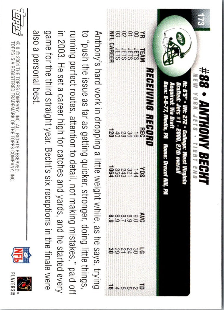 2004 Topps Anthony Becht