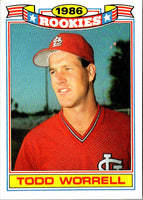 1987 Topps Glossy Rookies Todd Worrell #22