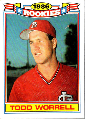 1987 Topps Glossy Rookies Todd Worrell #22