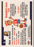 2002 Fleer Platinum Ron Artest #5