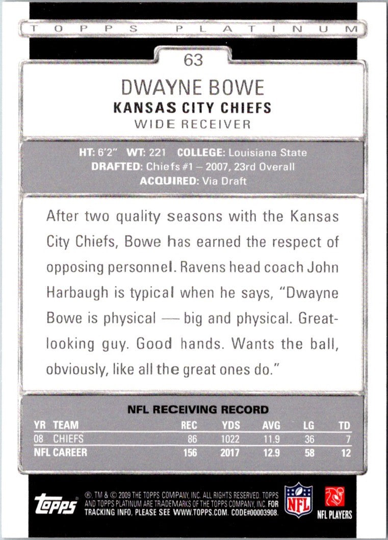 2009 Topps Platinum Dwayne Bowe