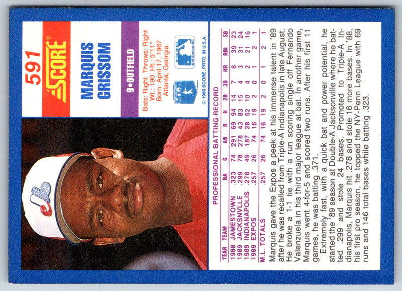 1990 Score Marquis Grissom