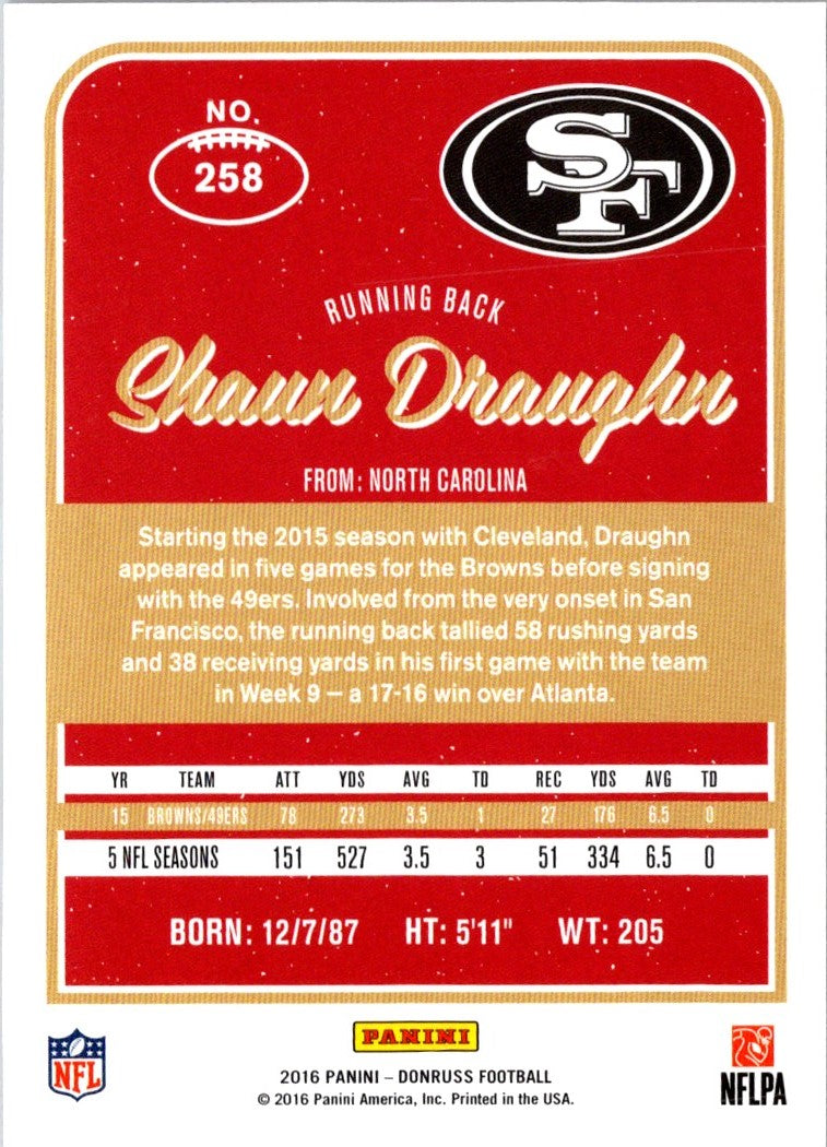 2016 Donruss Shaun Draughn