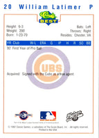 1992 Classic Best Huntington Cubs William Latimer #20