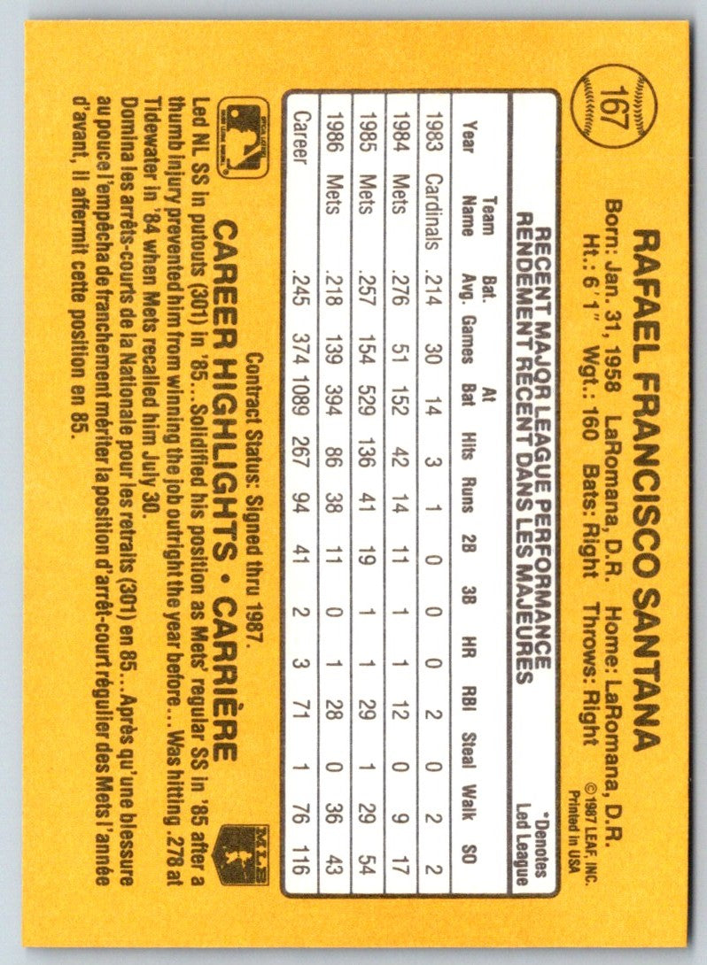1987 Leaf Rafael Santana