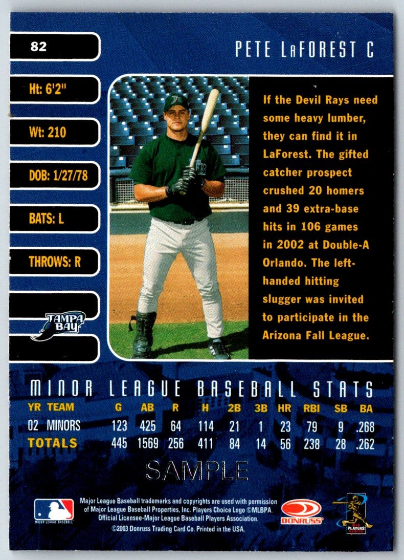 2003 Donruss Studio Pete LaForest