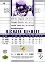 2005 Upper Deck Rookie Debut Michael Bennett #56