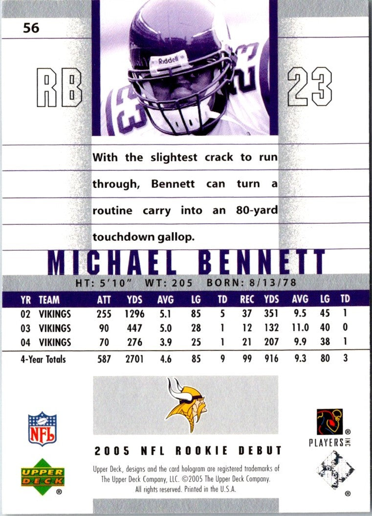 2005 Upper Deck Rookie Debut Michael Bennett