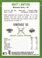 1998 Fleer Tradition Vintage Matt Lawton #102
