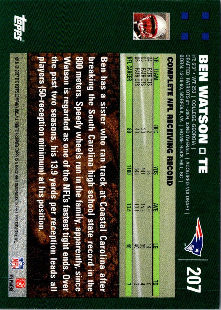 2007 Topps Ben Watson