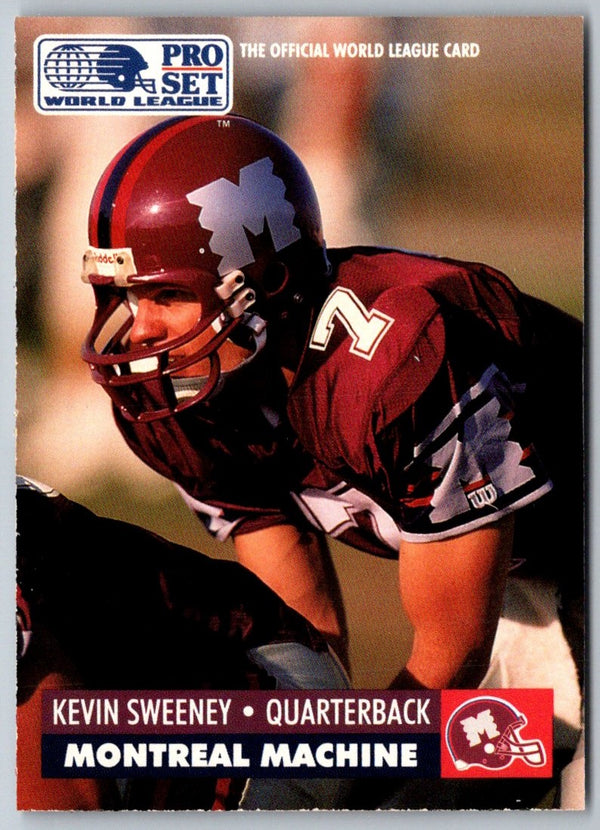 1991 Pro Set WLAF Inserts Kevin Sweeney #17