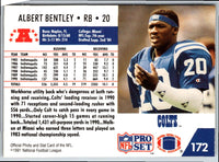 1991 Pro Set Albert Bentley #92