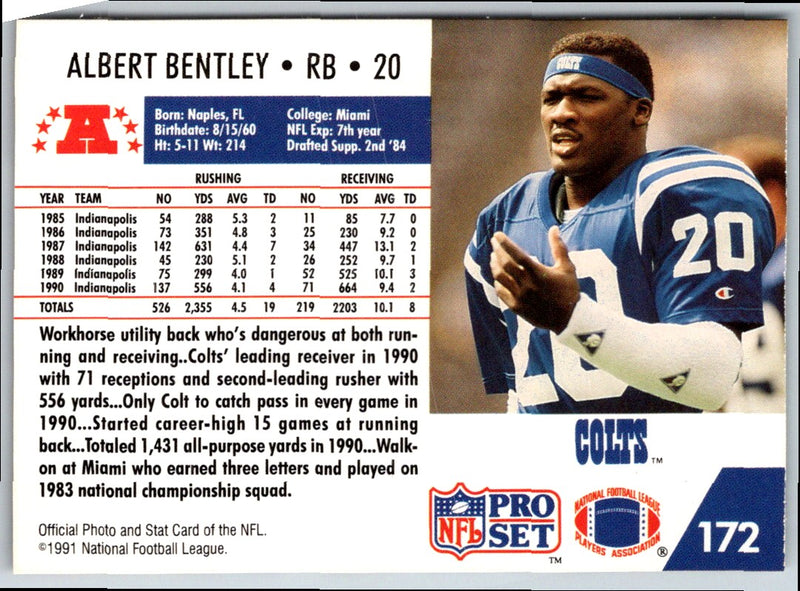 1991 Pro Set Albert Bentley