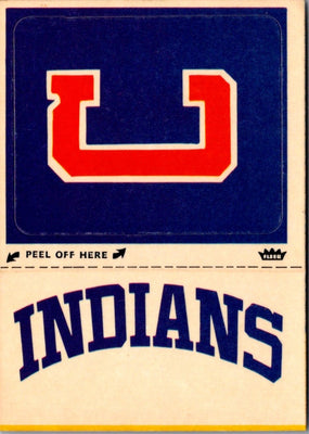 1981 Fleer Laughlin Team Stickers Cleveland Indians Monogram #NNO