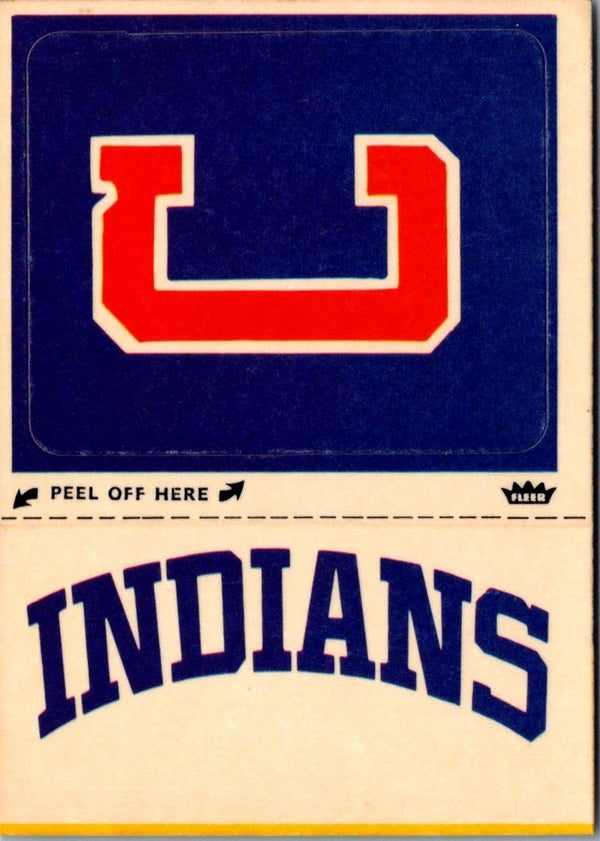 1981 Fleer Laughlin Team Stickers Cleveland Indians Monogram #NNO