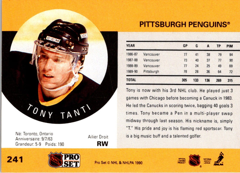 1990 Pro Set Tony Tanti
