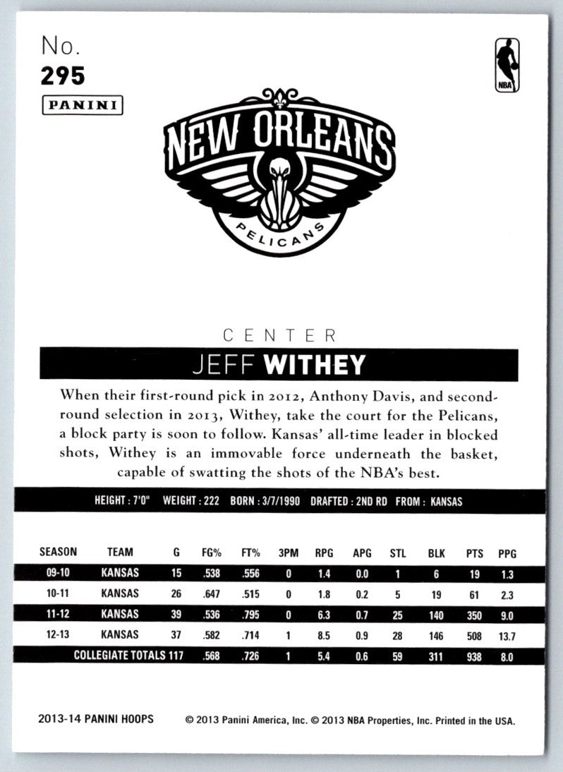 2013 Hoops Jeff Withey