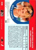 1990 Pro Set Mats Sundin #636 Rookie