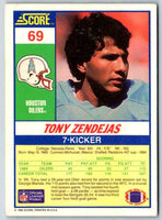 1990 Score Tony Zendejas #69