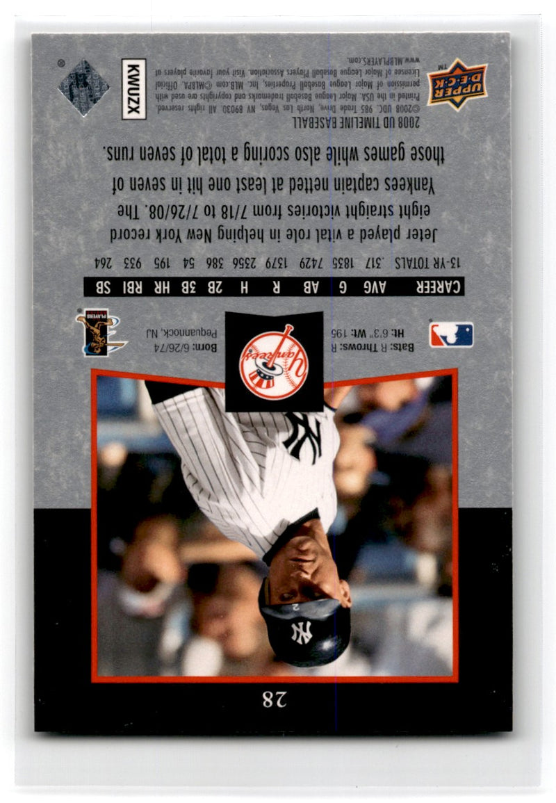 2008 Upper Deck Timeline Derek Jeter