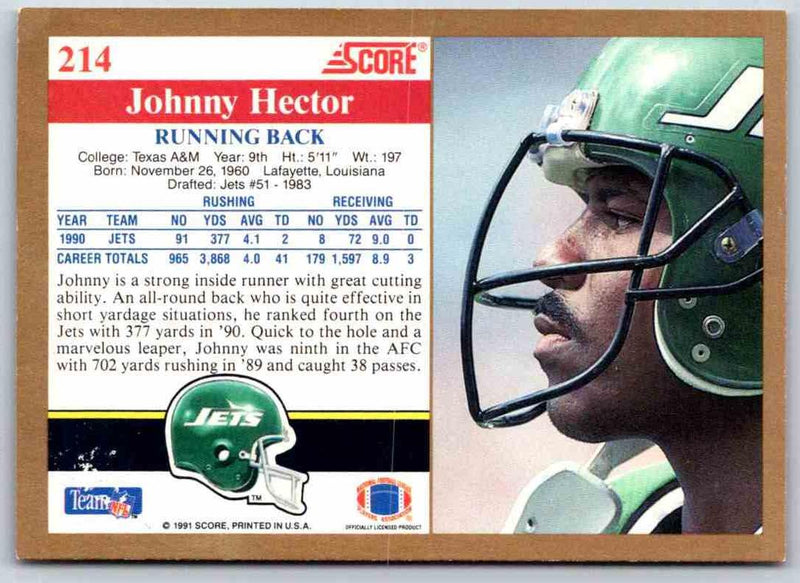 1991 Score Johnny Hector