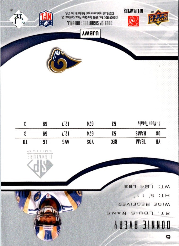 2009 SP Signature Donnie Avery